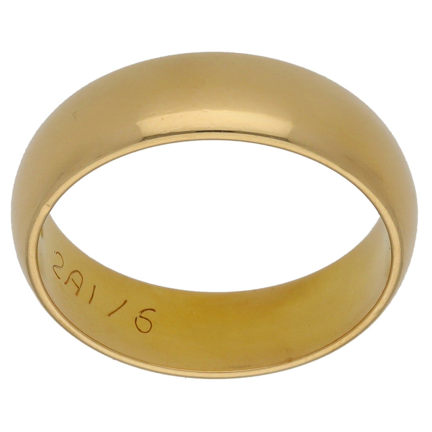 18ct Gold Plain Wedding Ring Size P