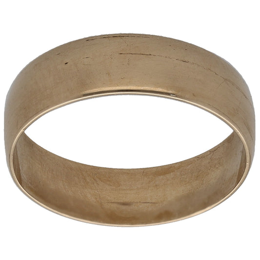 9ct Gold Plain Wedding Ring Size L