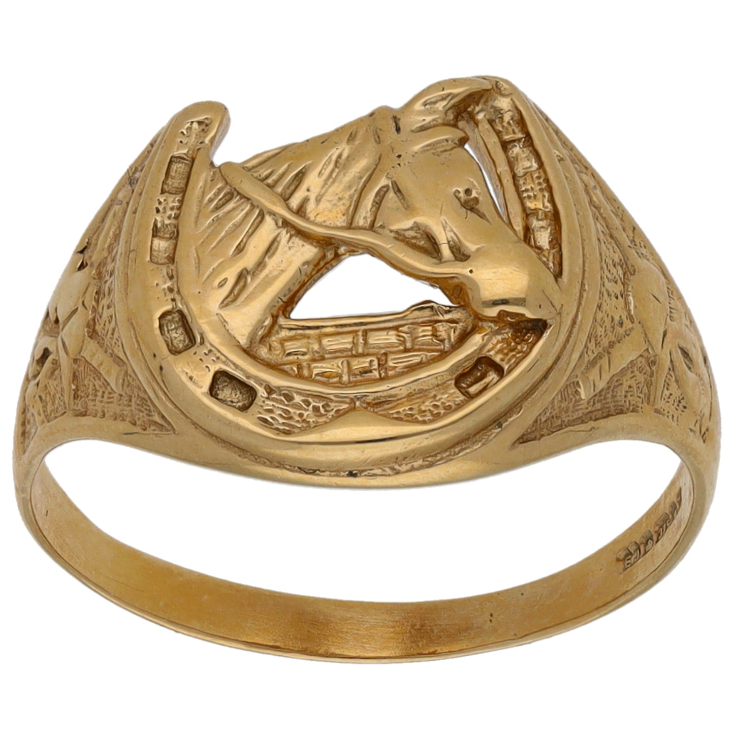9ct Gold Horseshoe Ring Size V
