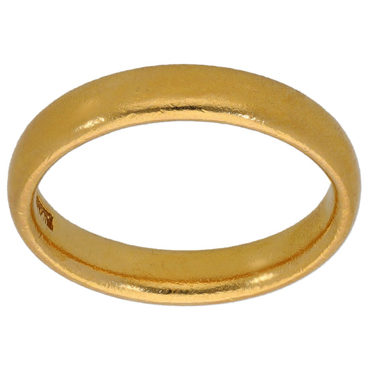 22ct Gold Plain Wedding Ring Size K
