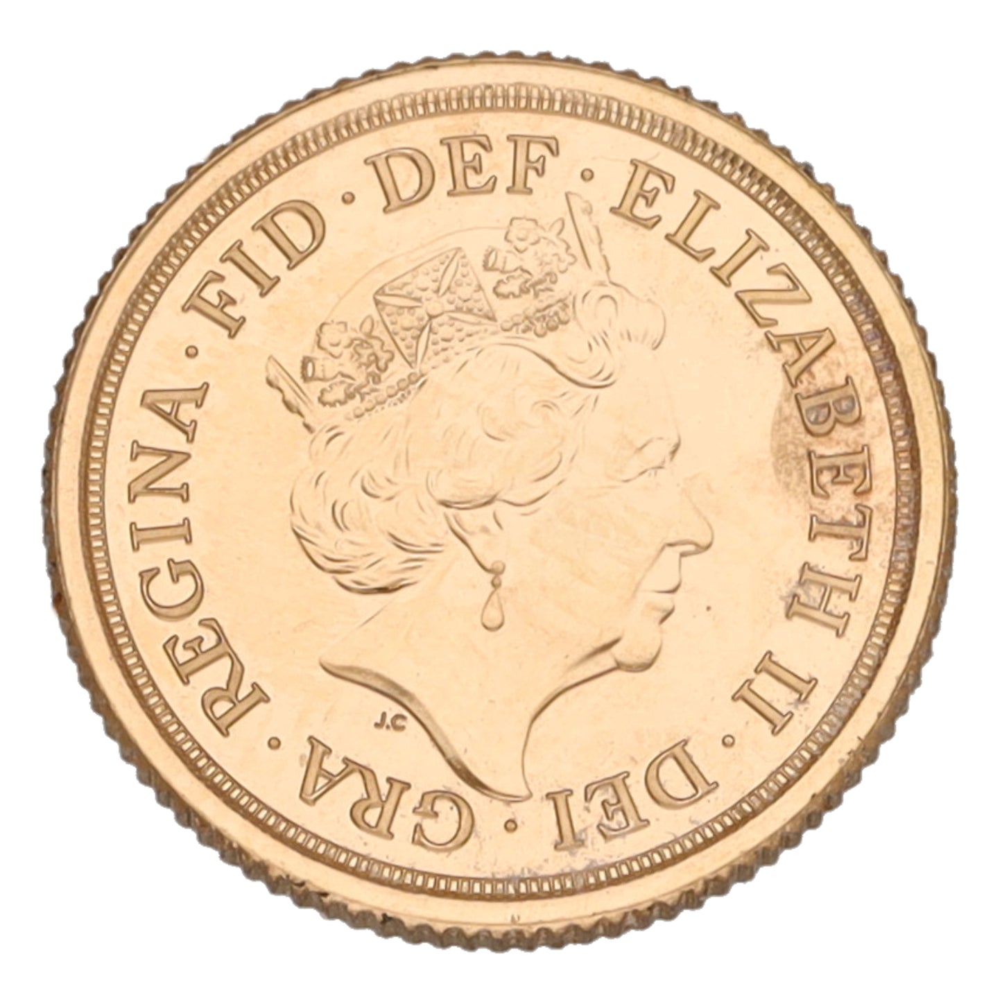22ct Gold Queen Elizabeth II Quarter Sovereign Coin 2022
