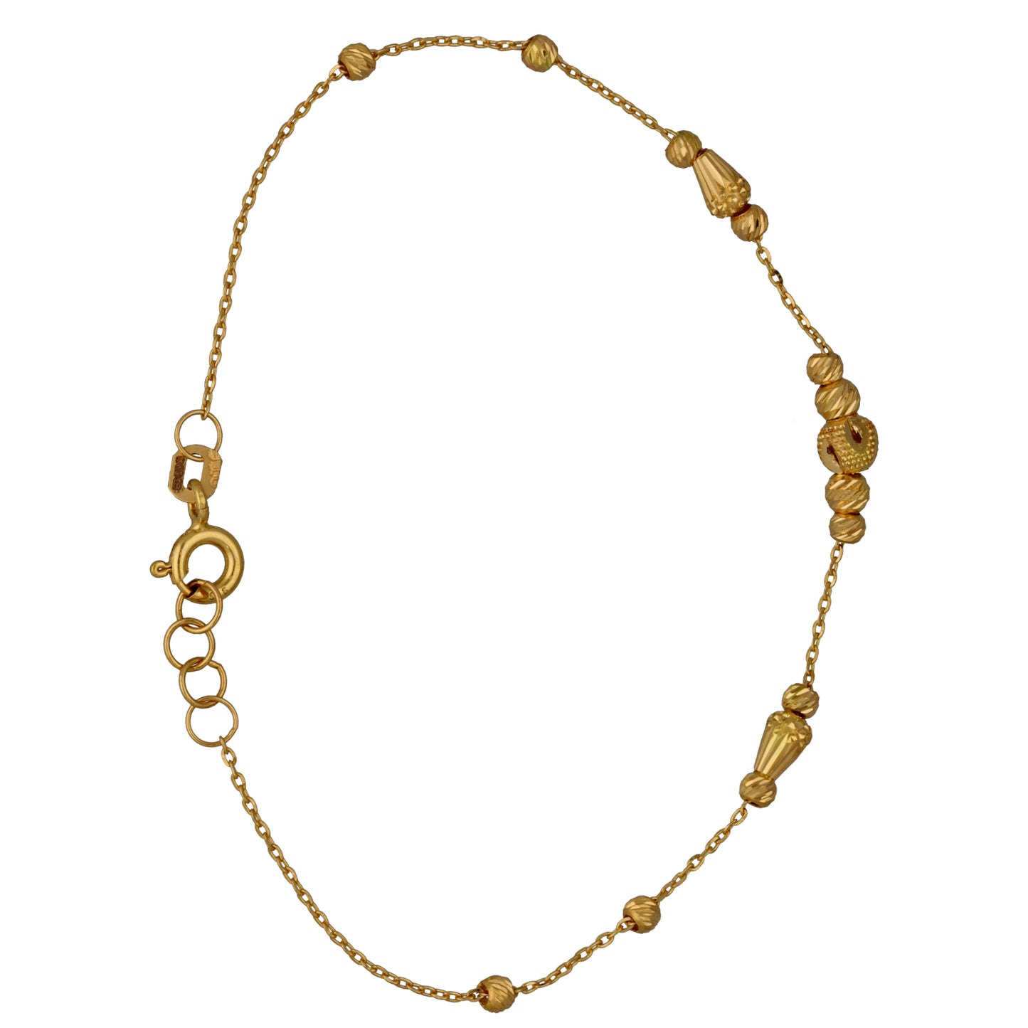 New 22ct Gold Fancy Beaded Bracelet