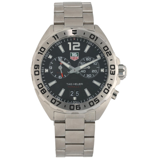 Tag Heuer Formula 1 WAZ111A, stainless steel case and bracelet, black dial with subdials