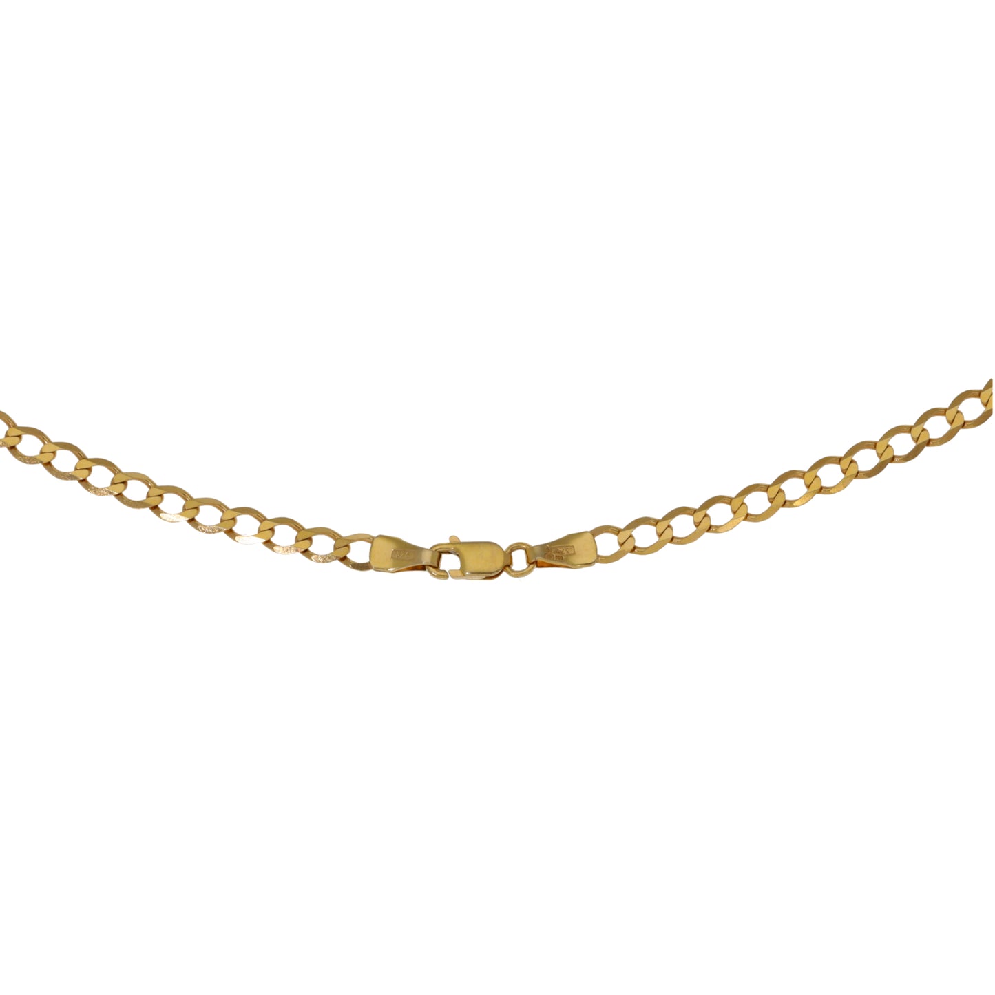 9ct Gold Curb Chain 18"