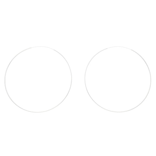 New Sterling Silver Large Hoop Earrings