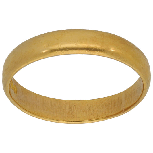 22ct Gold Plain Wedding Ring Size T