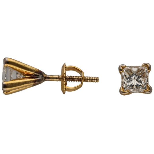 9ct Gold 0.70ct Diamond Solitaire Earrings