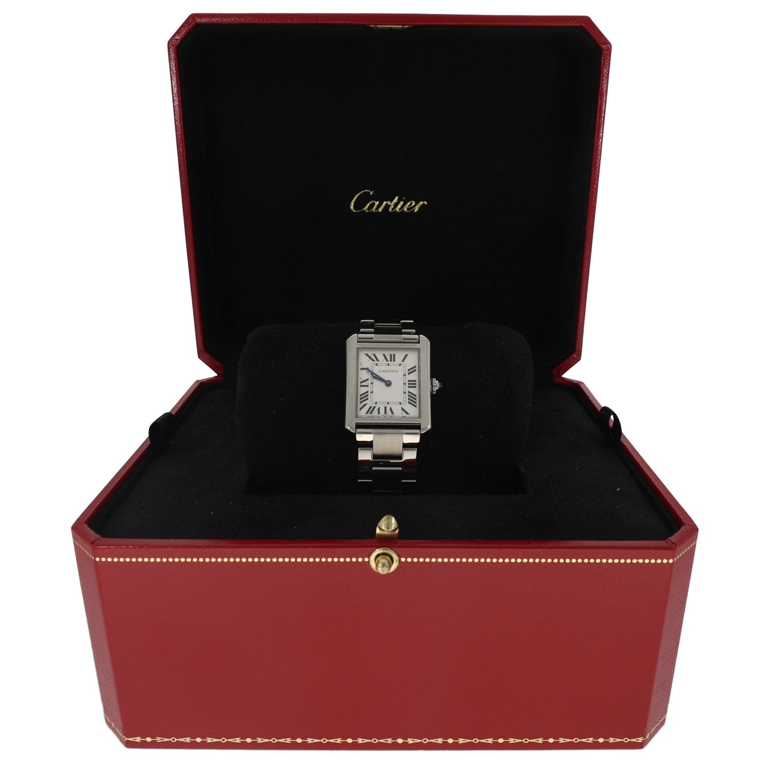 Cartier Tank Solo W5200013, Stainless Steel, White Dial, Box Image