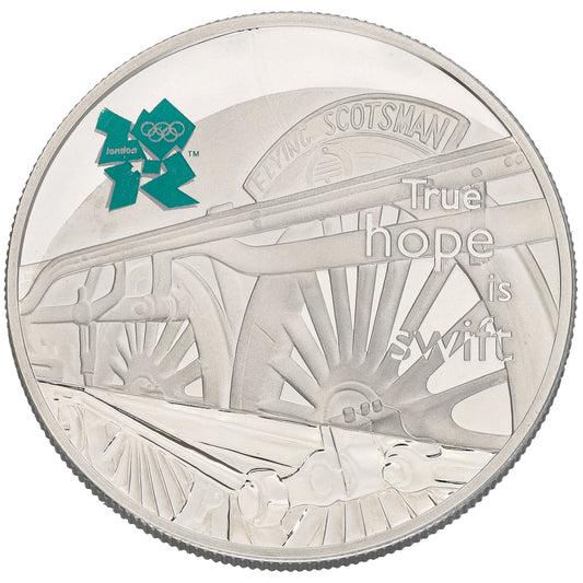 Sterling Silver Flying Scotsman & The London 2012 Olympics Coin 2009