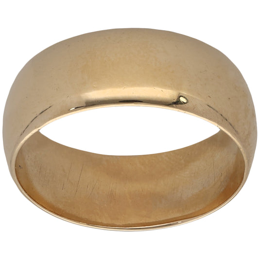9ct Gold Plain Wedding Ring Size L