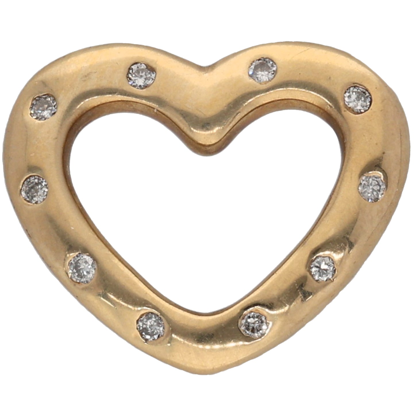 9ct Gold 0.10ct Diamond Heart Pendant
