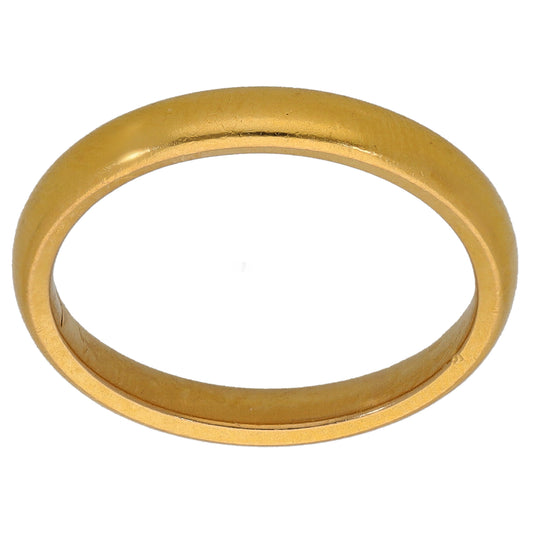 22ct Gold Plain Wedding Ring Size M