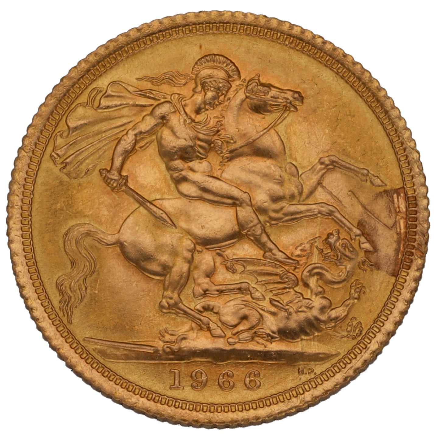 22ct Gold Queen Elizabeth II Full Sovereign Coin 1966