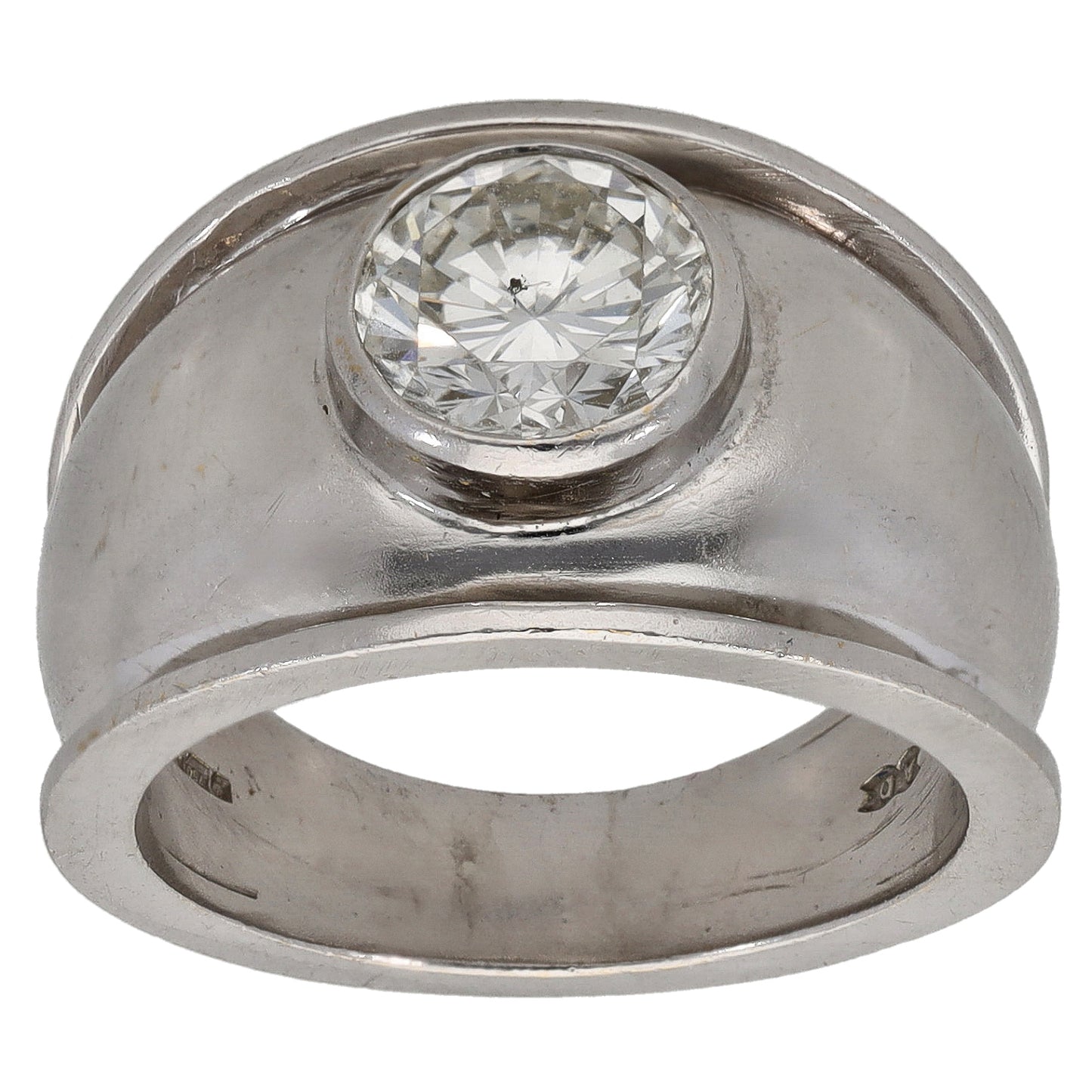 18ct White Gold 1.80ct Diamond Solitaire Ring Size O