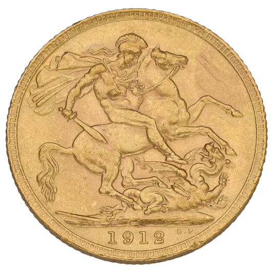 22ct Gold King George V Full Sovereign Coin 1912