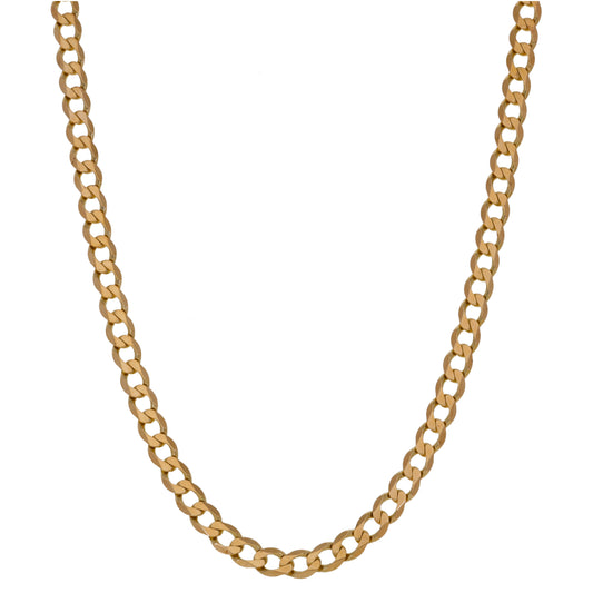 9ct Gold Curb Chain 18"