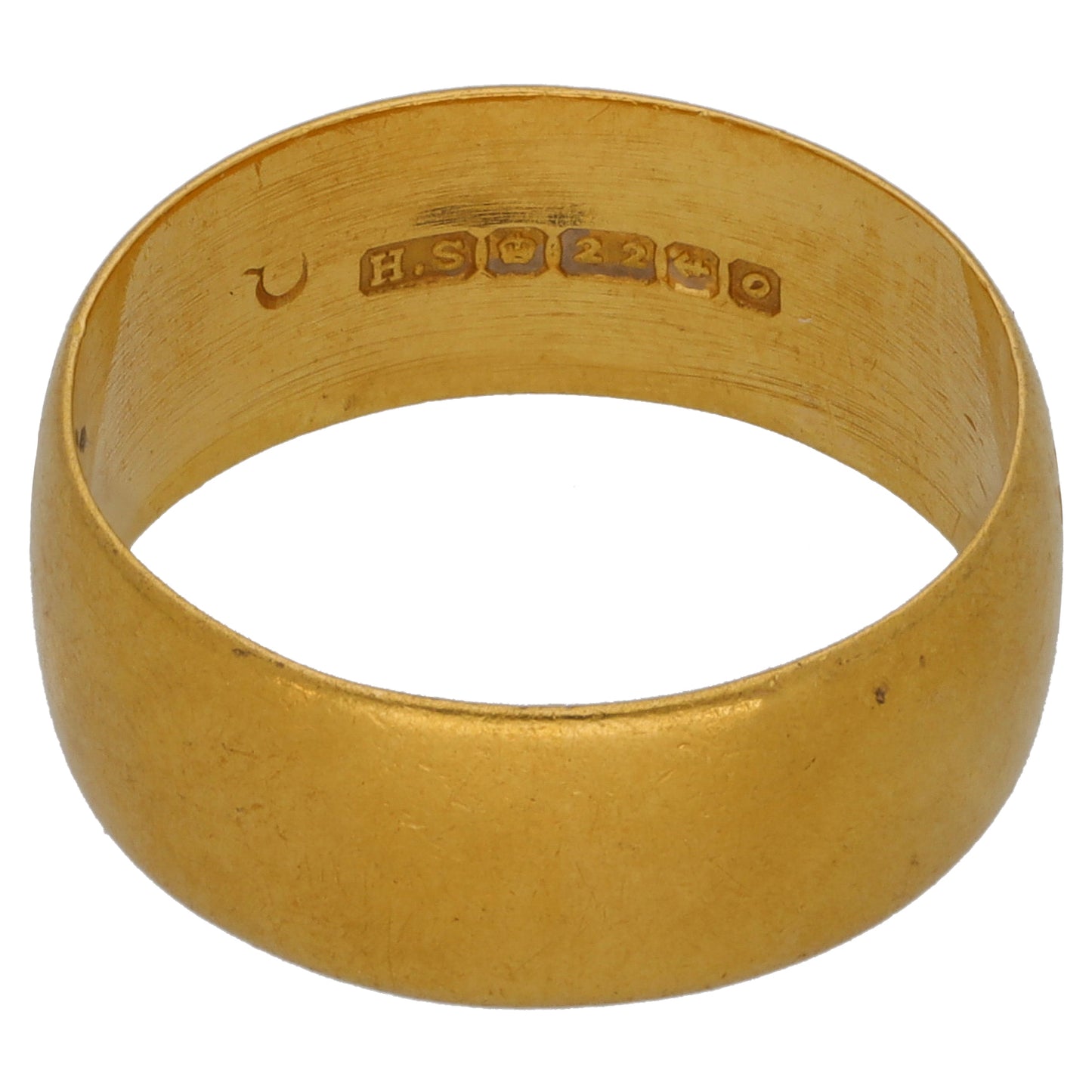 22ct Gold Plain Wedding Ring Size M