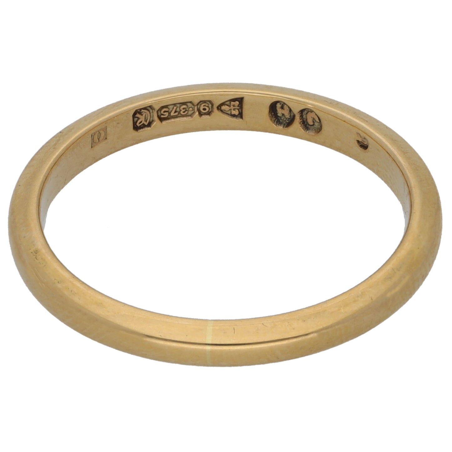 9ct Gold Plain Wedding Ring Size O