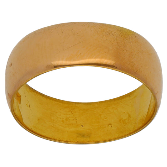 22ct Gold Plain Wedding Ring Size O