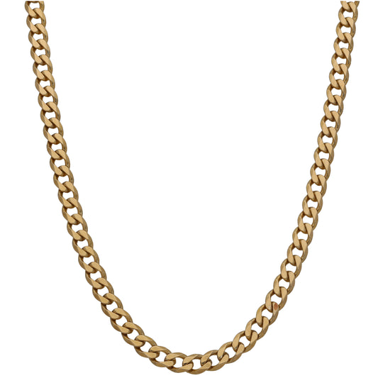 9ct Gold Curb Chain 18"