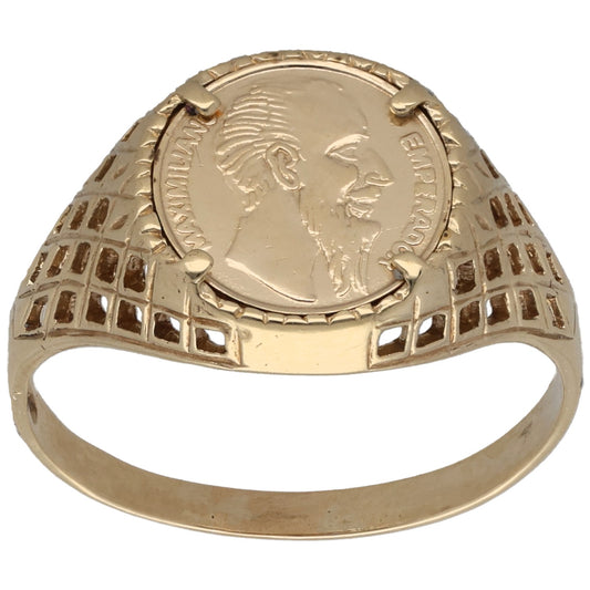 9ct Gold Emblem Ring Size R