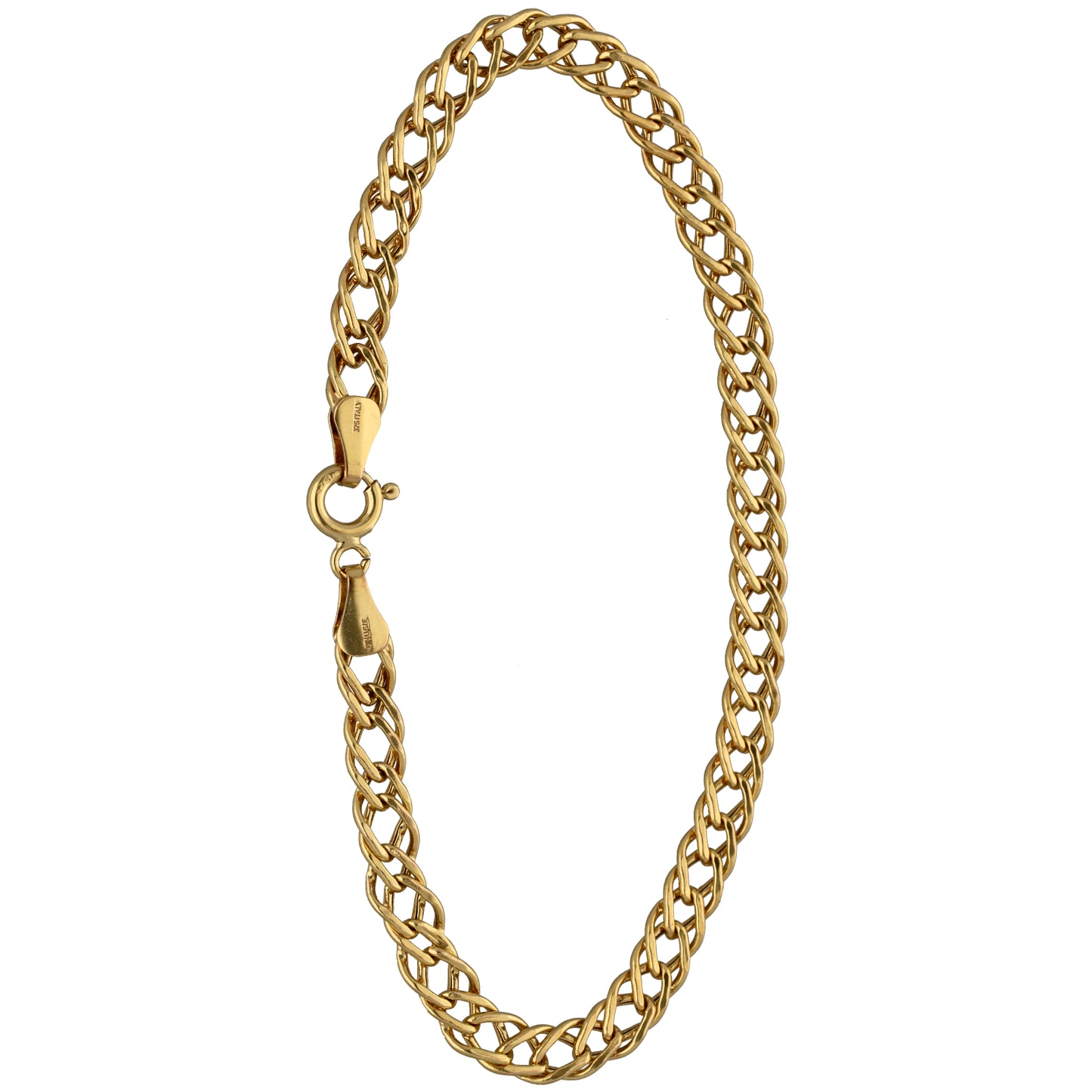 9ct Gold Double Curb Bracelet