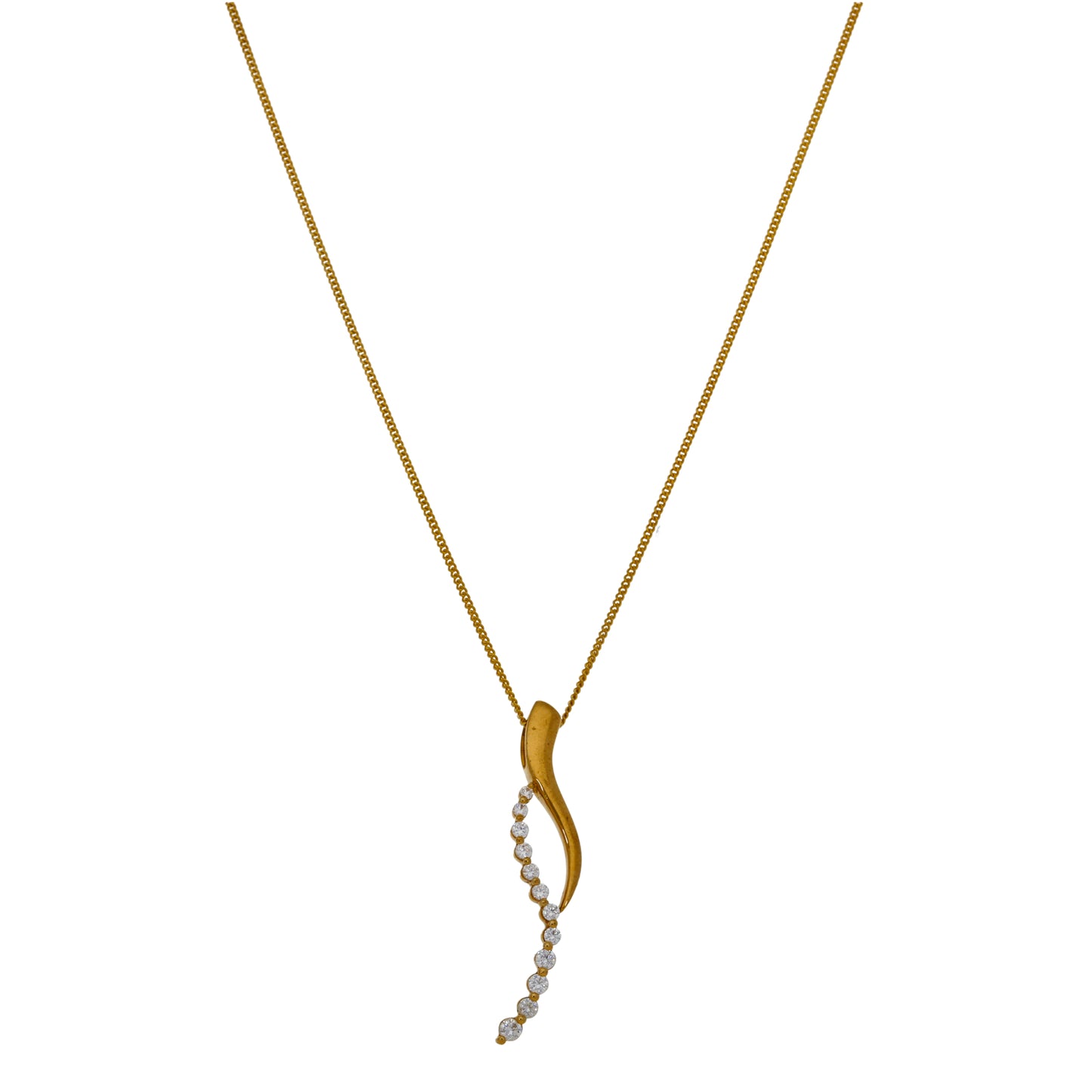 9ct Gold Cubic Zirconia Alternative Pendant