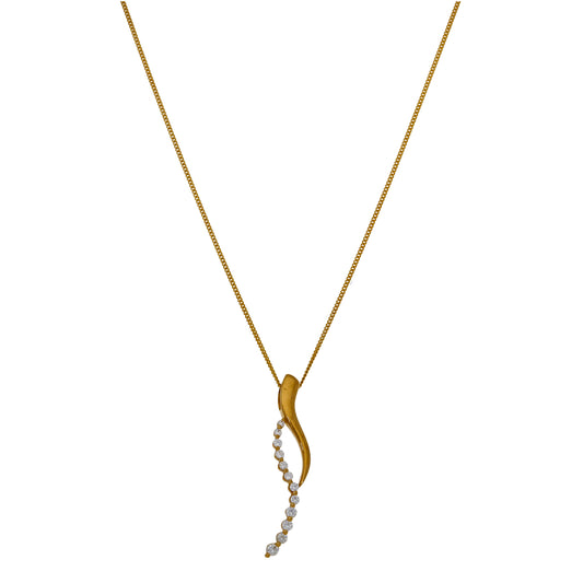 9ct Gold Cubic Zirconia Alternative Pendant
