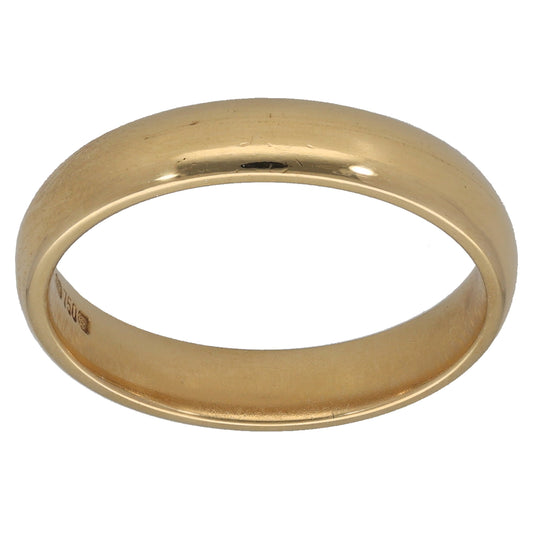 18ct Gold Plain Wedding Ring Size P