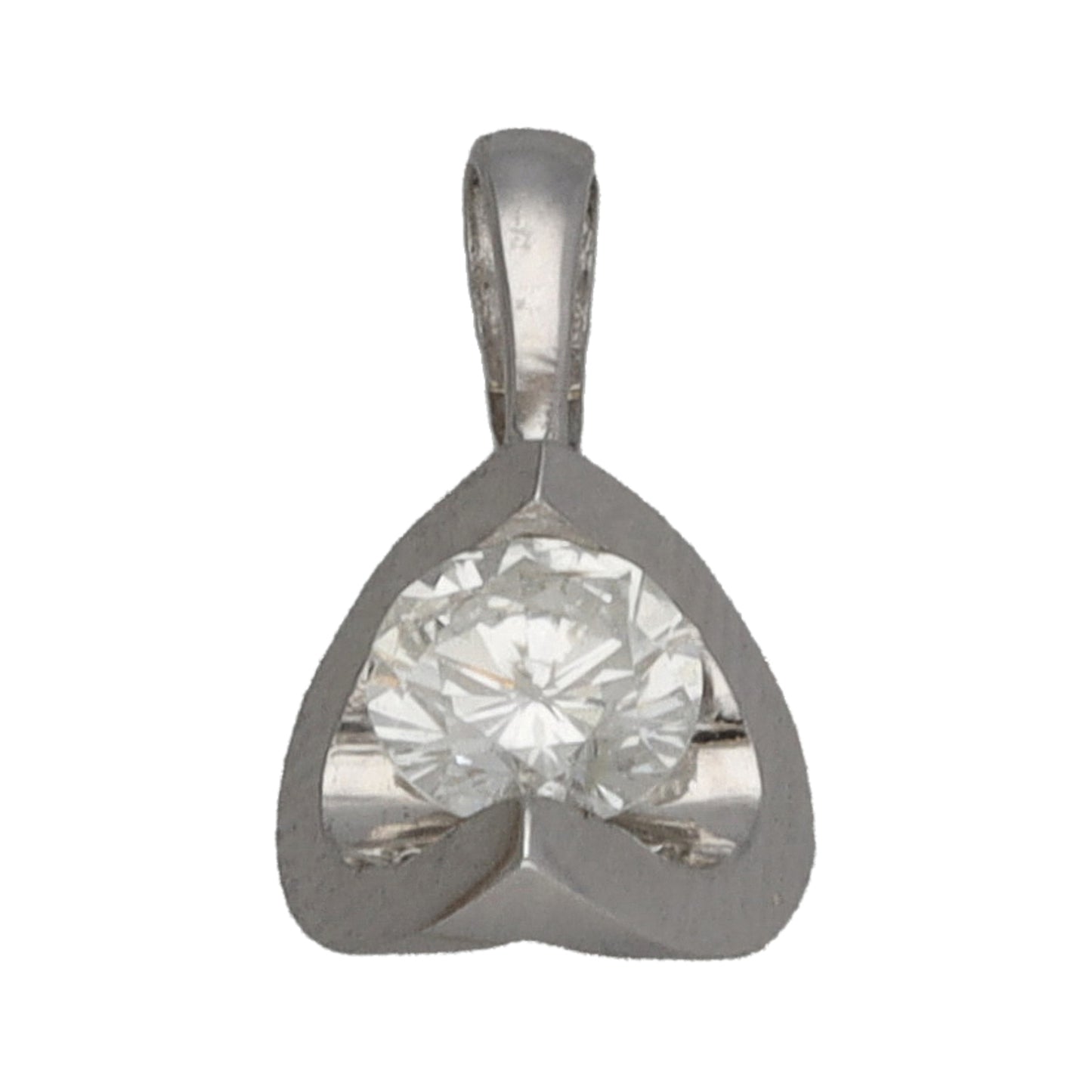 18ct White Gold 0.30ct Diamond Solitaire Pendant