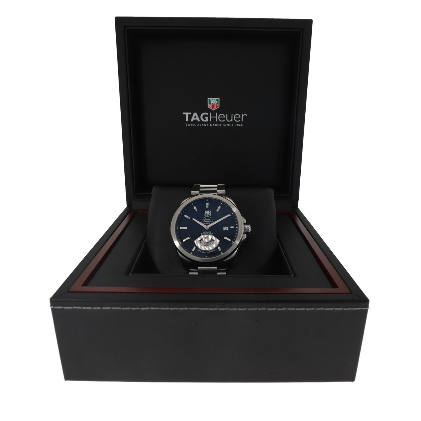 Tag Heuer Grand Carrera WAV511A, black dial, 40mm stainless steel case