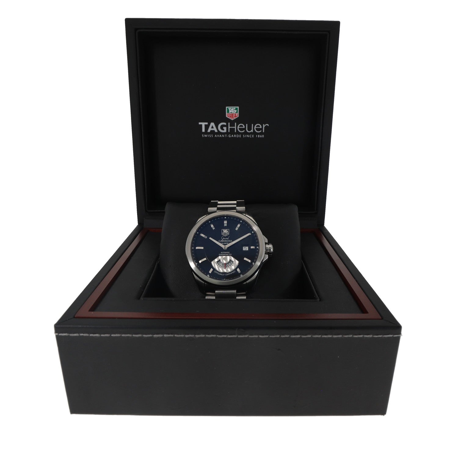 Tag Heuer Grand Carrera WAV511A, black dial, 40mm stainless steel case