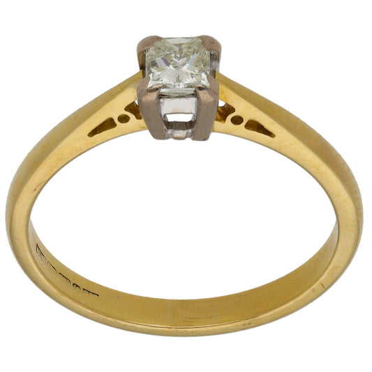 18ct Gold 0.23ct Diamond Solitaire Ring Size N