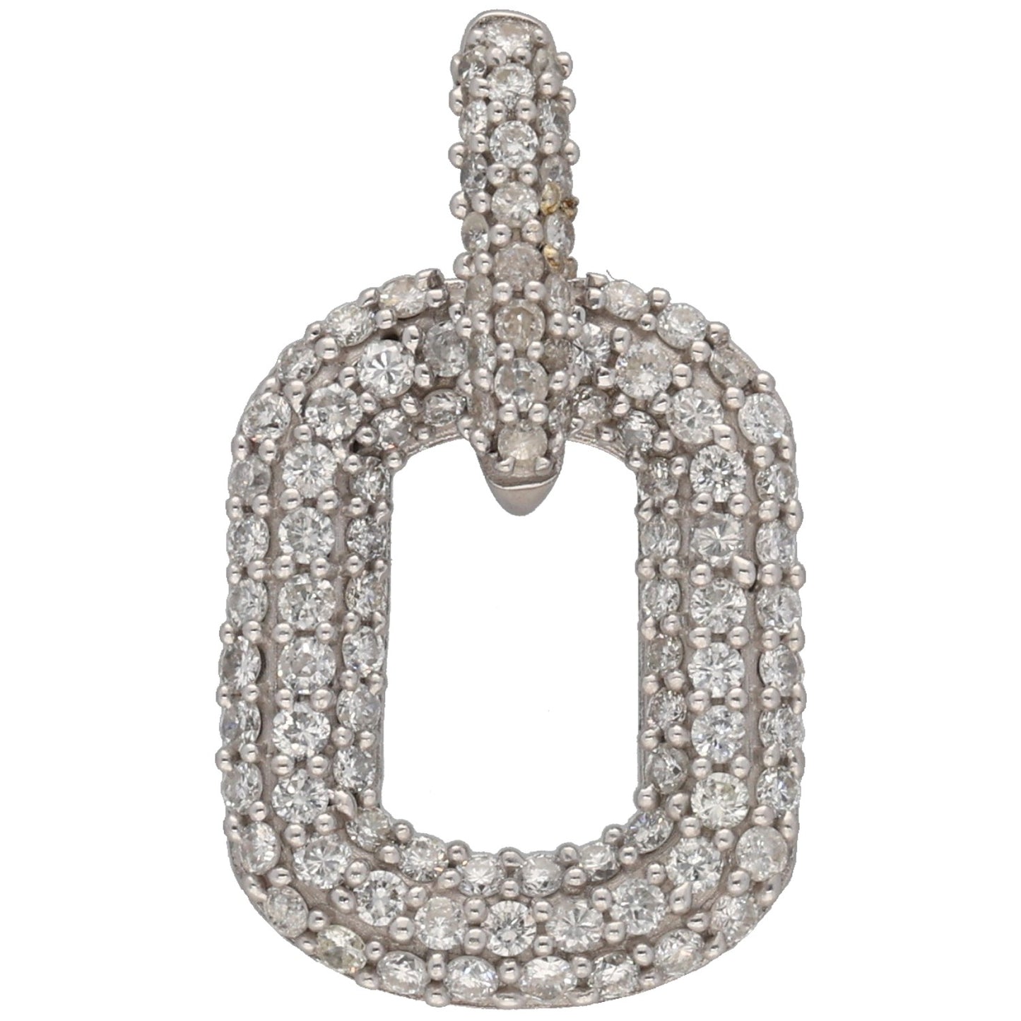 14ct White Gold 0.99ct Diamond Dress/Cocktail Pendant | H&T 14ct White Gold 0.99ct Diamond Dress/Cocktail Pendant | H&T