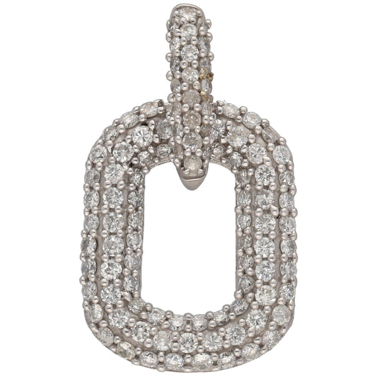 14ct White Gold 0.99ct Diamond Dress/Cocktail Pendant