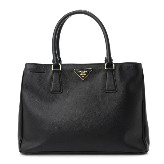 Prada Galleria Medium Tote Saffiano Leather Bag - Black