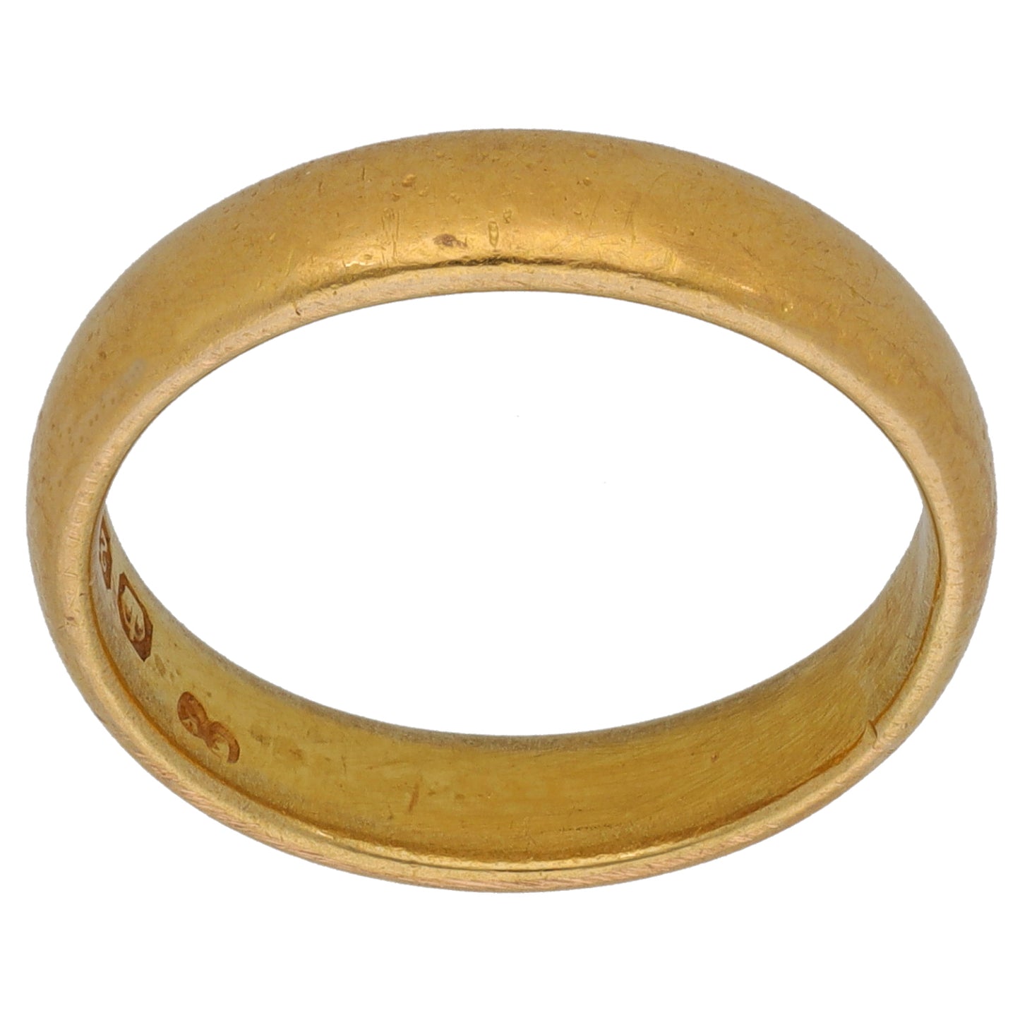 22ct Gold Plain Wedding Ring Size N