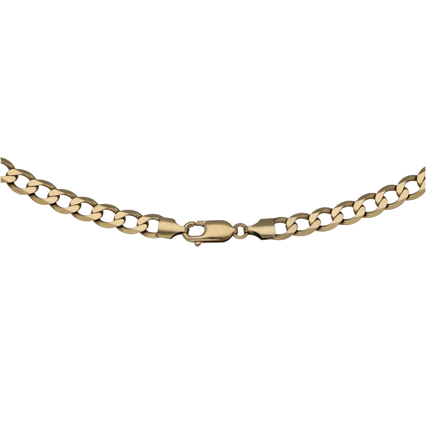9ct Gold Curb Chain 18"