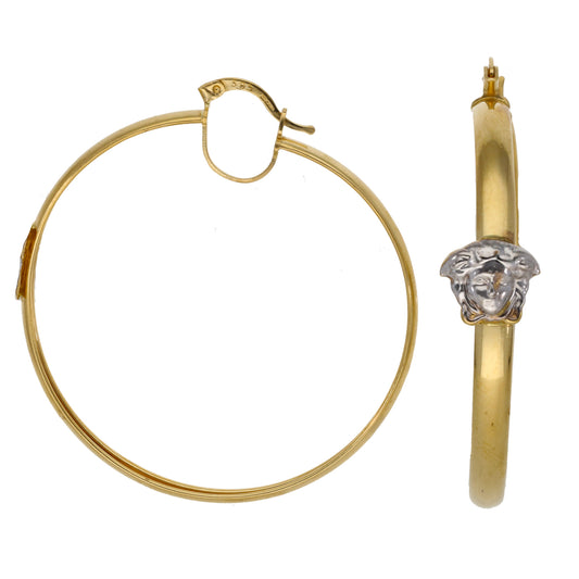 14ct Bicolour Gold Hoop Earrings