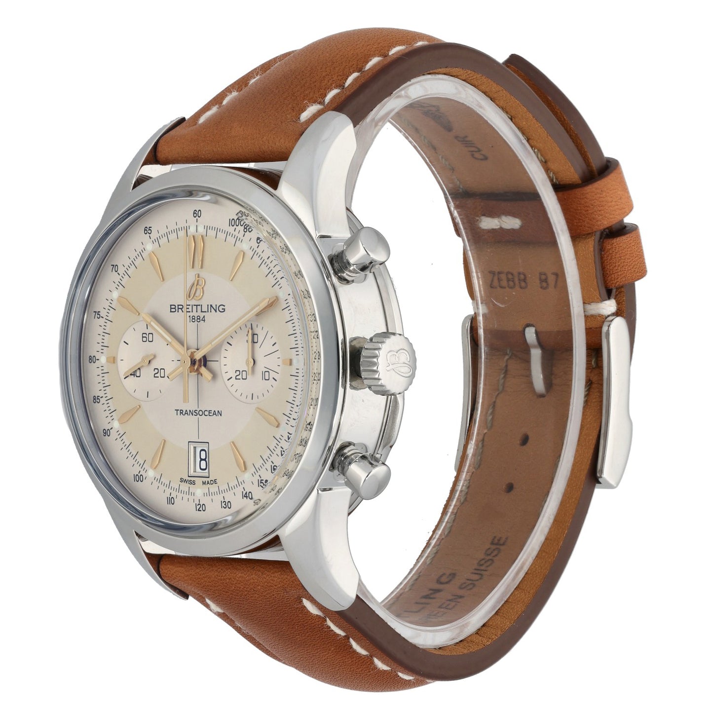 Breitling Transocean AB0154 43mm Stainless Steel Watch