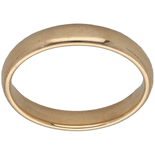 9ct Gold Plain Wedding Ring Size O