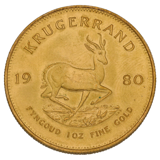 22ct Gold 1 OZ Krugerrand Coin 1980