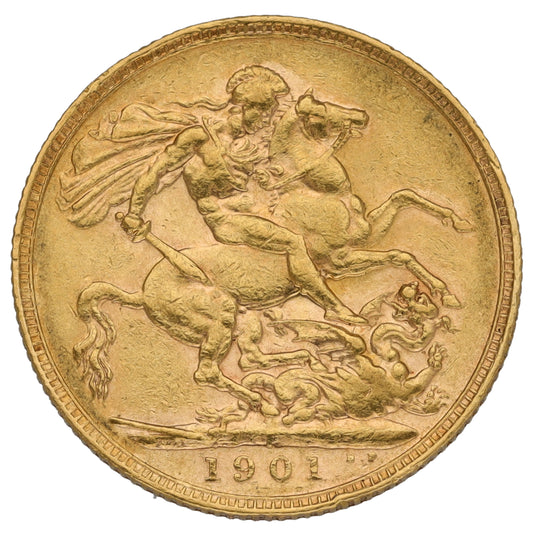 22ct Gold Queen Victoria Full Sovereign Coin 1901