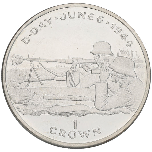 Sterling Silver D-Day 50th Anniversary 1 Crown Coin 1994