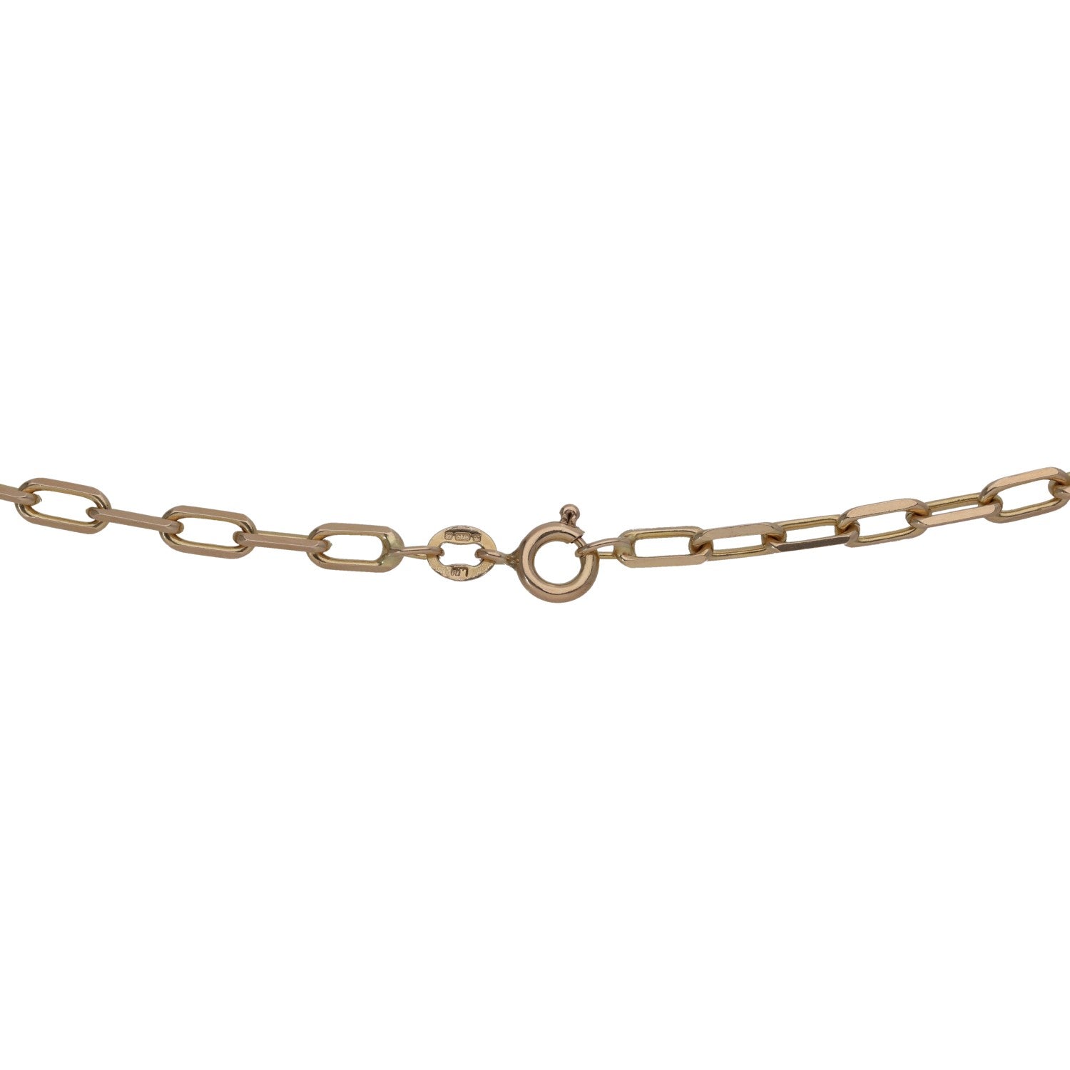 9ct gold belcher chain necklace with round clasp and link extender