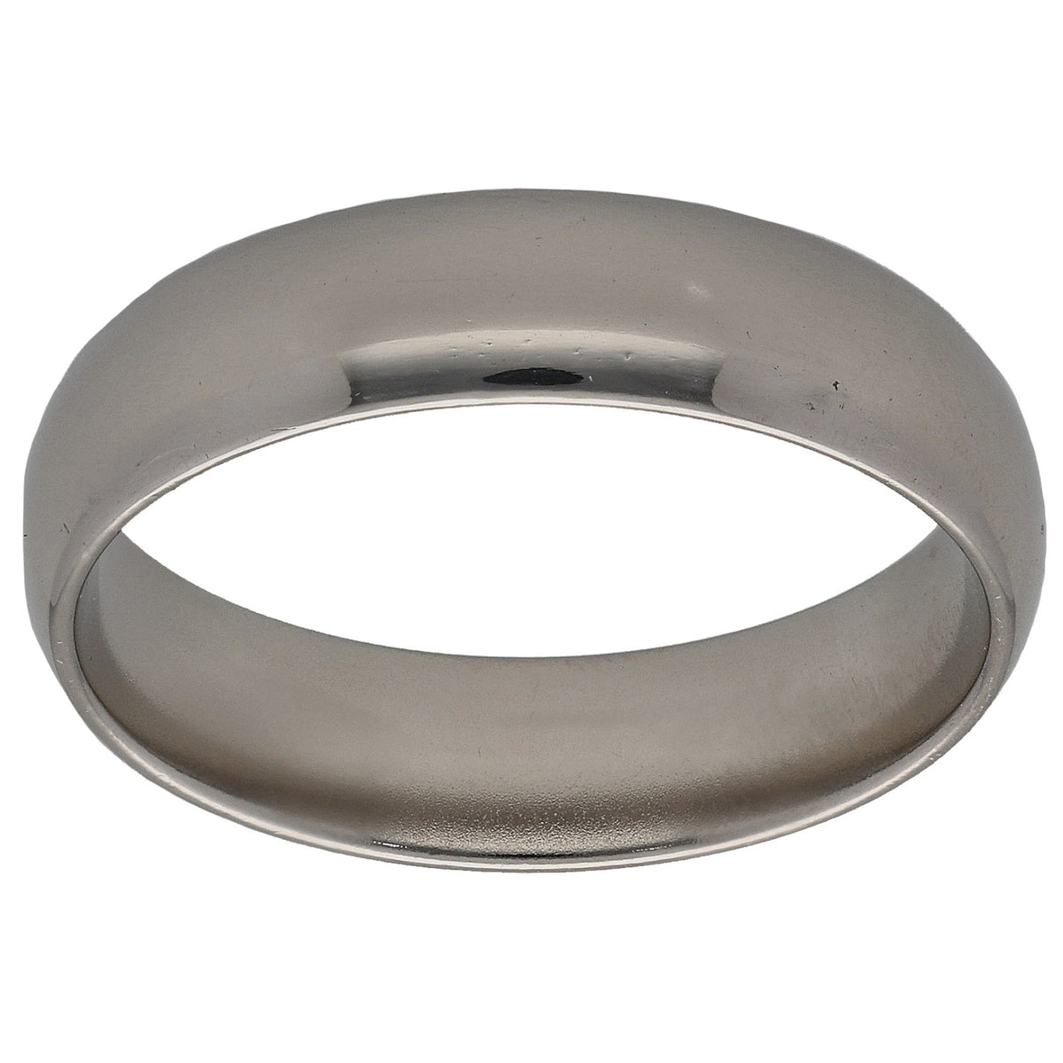 Platinum plain wedding ring, size P, smooth polished band