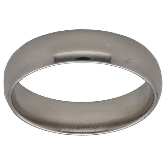 Platinum plain wedding ring, size P, smooth polished band