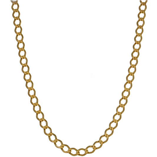 9ct Gold Curb Chain 20"