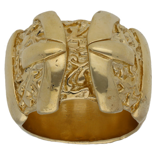 9ct Gold Buckle Ring Size W