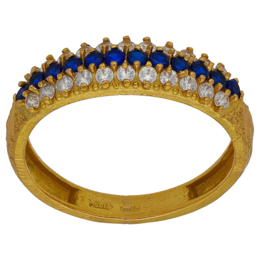 22ct Gold Imitation Half Eternity Ring Size N